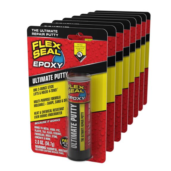 Flex Seal&reg; Epoxy Ultimate Putty, Dark Gray, 2oz, 8-Pack image number 0