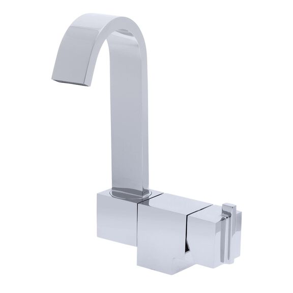 Artaine Folding Faucet, Hot/Cold Mixer, J-Spout, Chrome image number 0
