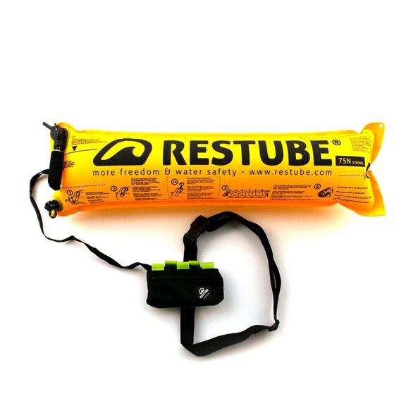 Restube Extreme One-Pull Inflatable Safety Buoy Black Lime image number 0