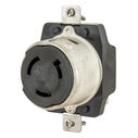 Locking Devices, Twist-Lock&reg;, Marine Grade, Receptacle, 50A 125V, 2-Pole 3-Wire Grounding, Non-NEMA, Screw Terminal, Galvanized image number 0