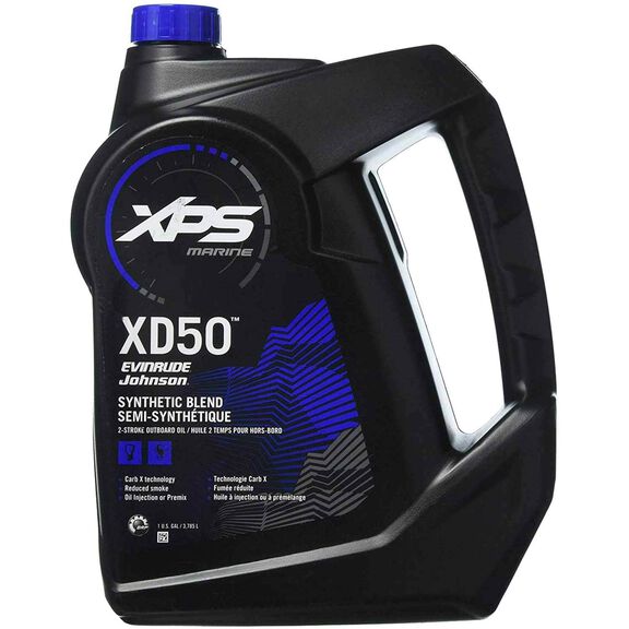 Evinrude Johnson XD50 2 Stroke Synthetic Blend Marine Engine Oil, 1 Gallon image number 0