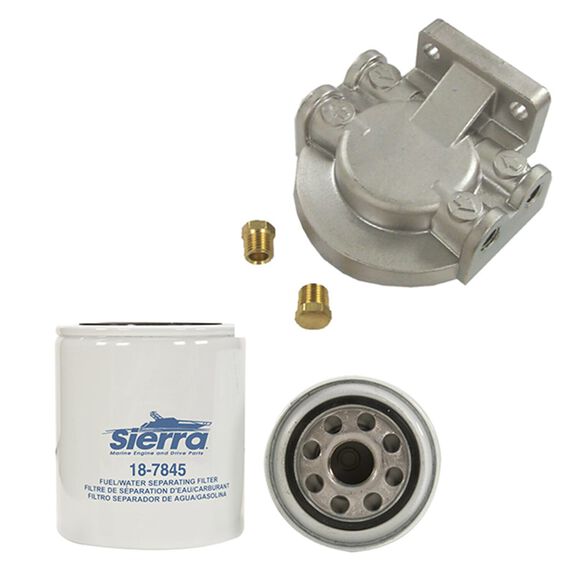18-7777-1 1/4" Stainless Steel Tall Fuel Filter/Water Separator Kit, 21 Micron image number 0