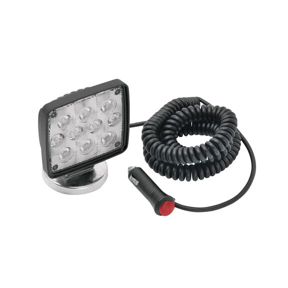 Rectangular Auxiliary LED Work Light with 19' Coiled Cord and Magnetic Base image number 0