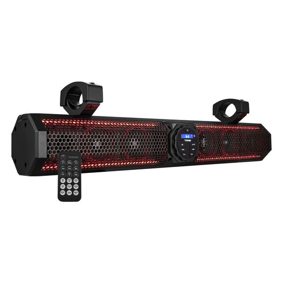 26" Marine Amplified with Bluetooth Sound Bar Speaker System, 6 Speakers and RGB LED Lights, 600 Watts image number 0