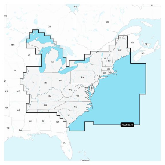Navionics+ US007R U.S. East, Electronic Chart image number 0