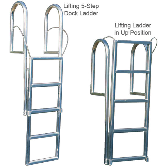 Lifting Ladder, 5-Step, Standard Rung image number 1