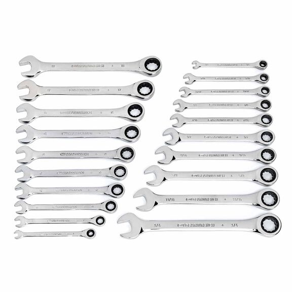 20-Piece SAE/MM Ratcheting Wrench Set image number 0