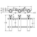 Surface Mount 3 Rod Holder, Black image number 2