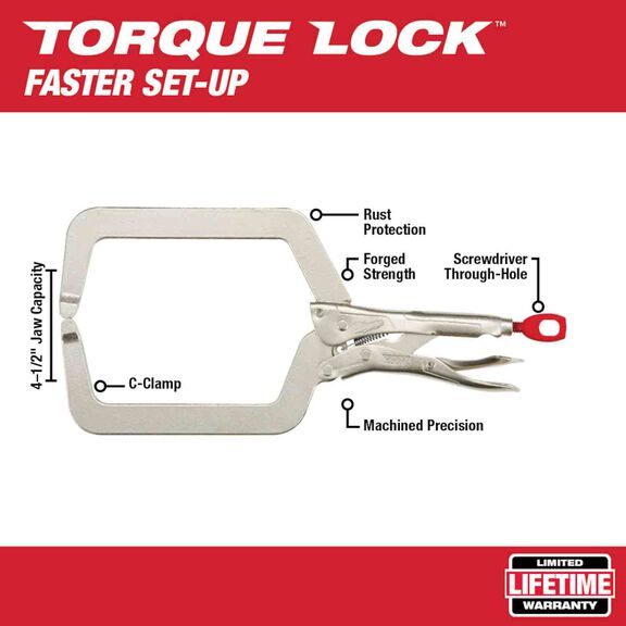 9" Locking Clamp With Deep Jaws image number 1