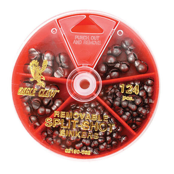 124 Piece Removable Split Shot Sinkers image number 0