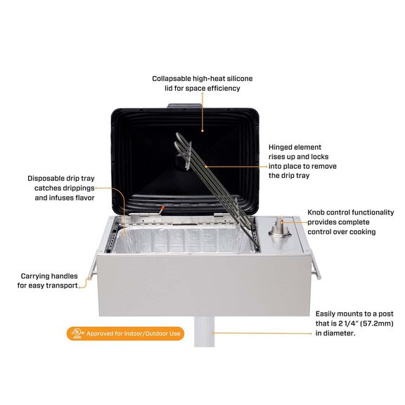 SilKEN&reg; SV Marine Grill, Post Mount, 120V image number 4