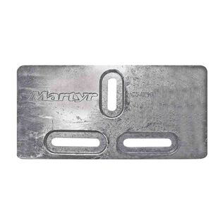 Bolt-On Bar/Plate Aluminum Slotted Hull Anode, 6" x 12" x 0.6"