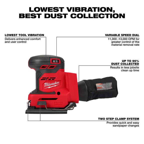 M18&trade; Orbital 1/4 Sheet Sander image number 1