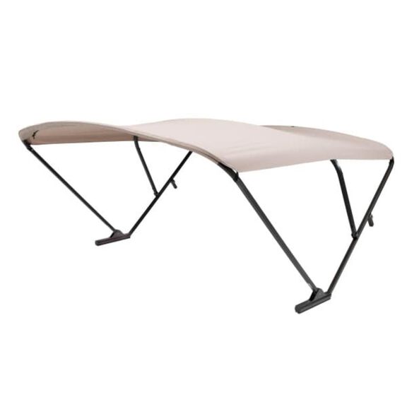 SureShade Pontoon Power Bimini Top - Black Anodized Frame, Beige Fabric image number 0