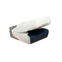 Blue and White High Back Folding Seat image number 3