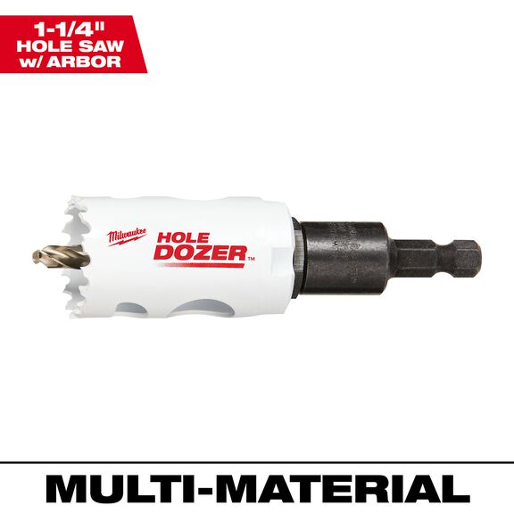 1-1/4" HOLE DOZER&trade; Bi-Metal Hole Saw with Arbor image number 0