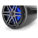 M3-770ETXv3-Sb-S-Gm-i 7.7" Enclosed Marine Coaxial Speaker System, Satin Black, Gunmetal Sport Grilles with RGB LED Lighting image number 0