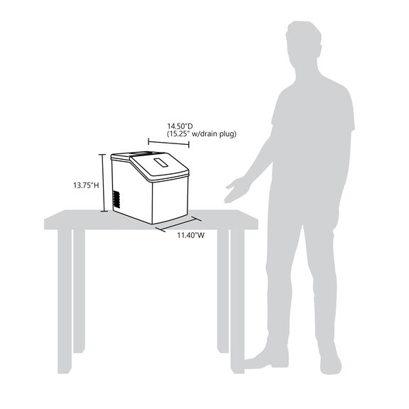 Countertop Clear Ice Maker, 40 lbs. image number 6