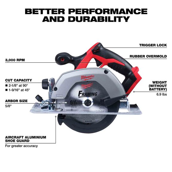 M18&trade; Cordless Lithium-Ion 6 1/2" Circular Saw image number 1