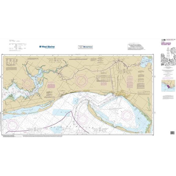 Maptech&reg; NOAA Recreational Waterproof Chart-Intracoastal Waterway Lake Wimico to East Bay, 11393 image number 0