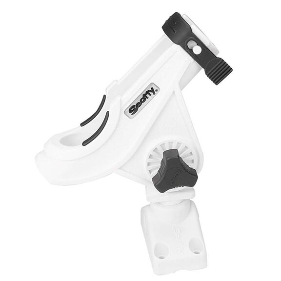 Bait Caster / Spinning Rod Holder, Side/Deck Mount, White image number 0