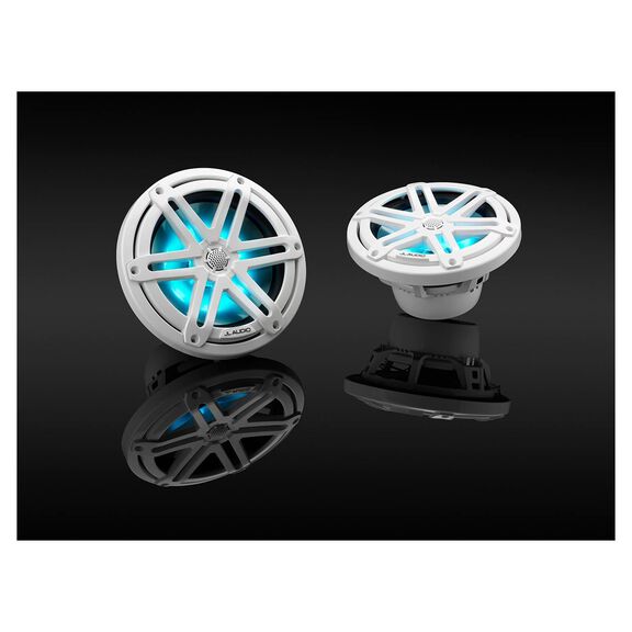 M3-770X-S-Gw-i 7.7" Marine Coaxial Speakers, White Sport Grilles with RGB LED Lighting image number 7