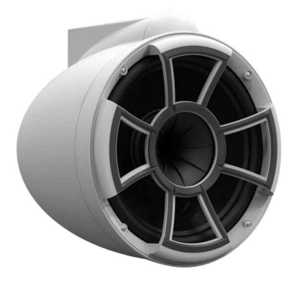 Wet Sounds REV 10 White Special Edition Revolution Series 10" Matte White Tower Speakers with Silver Aluminum Fixed Clamps (Pair) image number 3