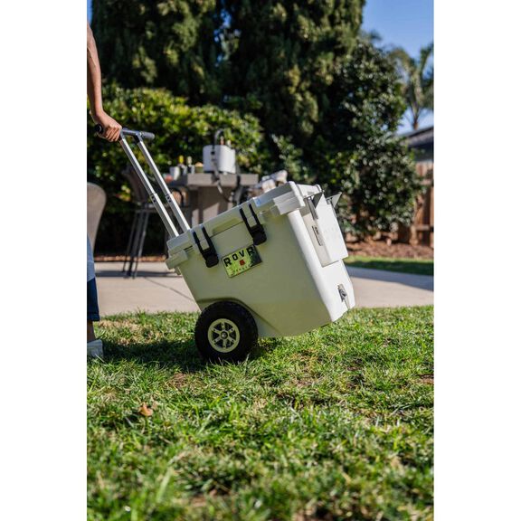 RollR 45 Quart Wheeled Hard Cooler with Telescopic Handle, Powder image number 1