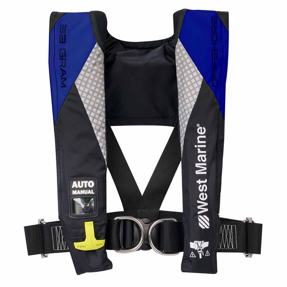 Automatic/Manual 33 Gram All Clear&reg; Offshore Inflatable Life Jacket with Harness image number 0