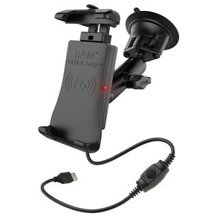 Quick-Grip&trade; Waterproof Wireless Charging Suction Cup Mount