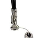 12" Manually Folding Light Post with 316 Stainless Steel Base & LTBLED12C5 Navigation Light - White image number 7
