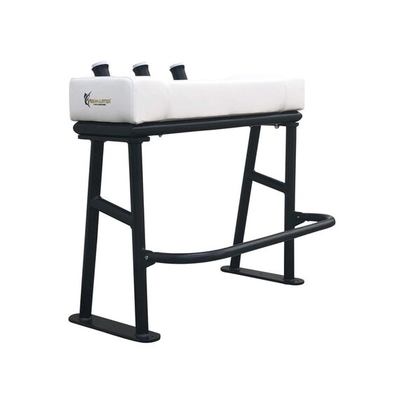 Original Leaning Post, Textured Black Frame, White Upholstery image number 0