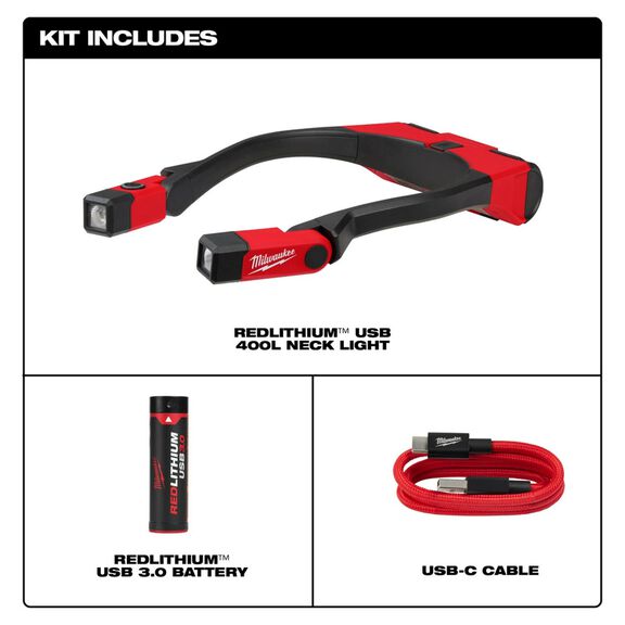 REDLITHIUM&trade; USB 400L Neck Light image number 1