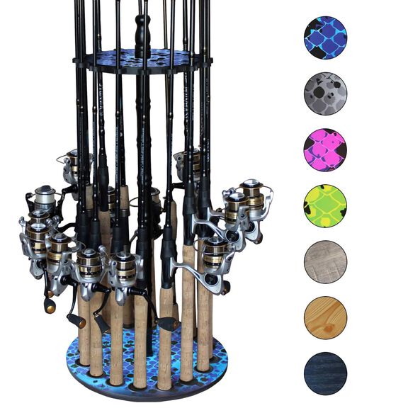 Deep Blue 16 Round Rod Rack - Wood Post image number 0