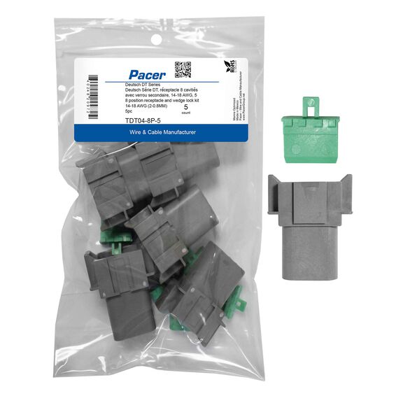 DT Deutsch Receptacle and Wedge Lock Kit, 8 Position, 5 Pack image number 0