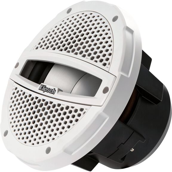 KMS1075AWL 10.75" Marine Subwoofer, White Colored Grille with RGB LED Illumination image number 2