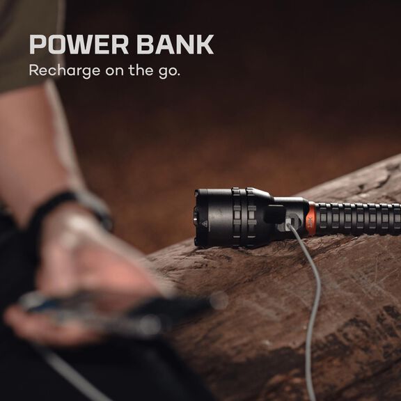 12K | 12,000 Lumen USB-C Rechargeable Flashlight with Power Bank image number 4