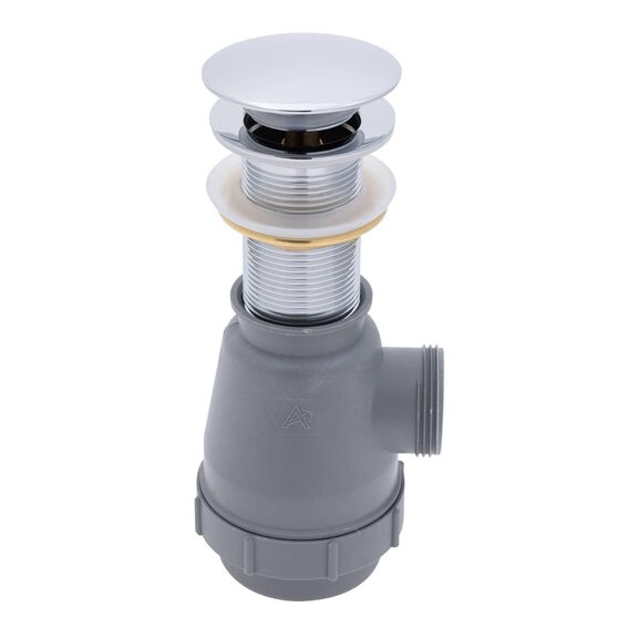 1-3/4" Drain, Touch Trap Sink Drain with Cover no Overflow, 1-1/4"-M Thread Chrome image number 0