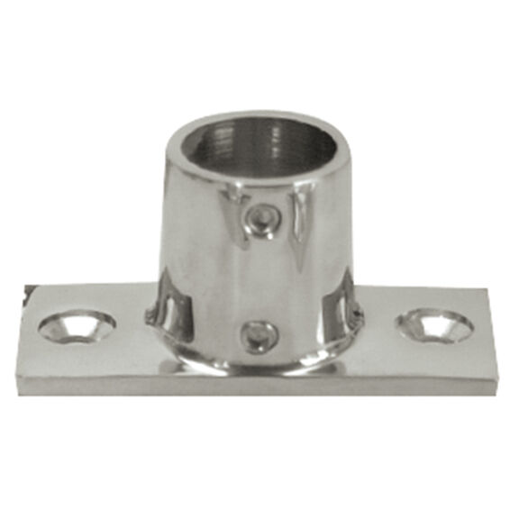 Stainless Steel 90&deg; 2-Hole Rectangular Base, 7/8" Tube Outside Dia. image number 0