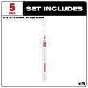 4" 6TPI U-Shank Multi-Material Bi-Metal Jig Saw Blades, 5 Pack image number 2