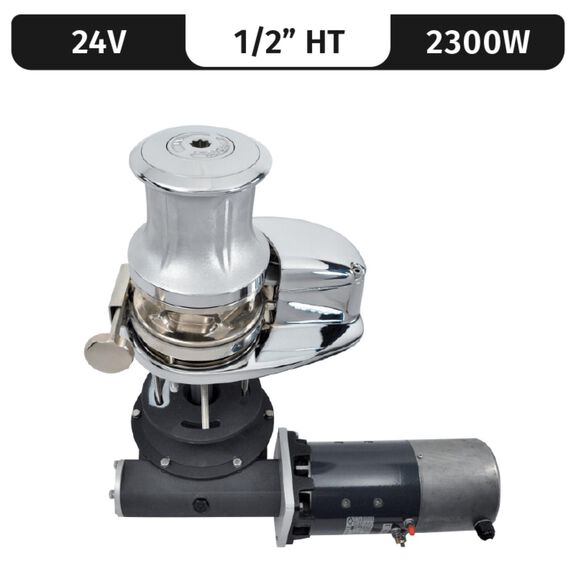 Lofrans Project 3500 Capstan Vertical Electric Windlass with Drum, 1/2" HT (G4), 24V DC, 3500W image number 0