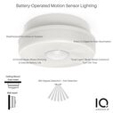 7" IQ AMERICA Battery Powered Indoor/Outdoor Motion Sensor Ceiling Light, 1150 Lumens image number 3