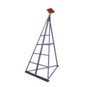 108" to 125" Flat Top Galvanized Foldable Sailboat Stand with Integrated Ladder image number 0