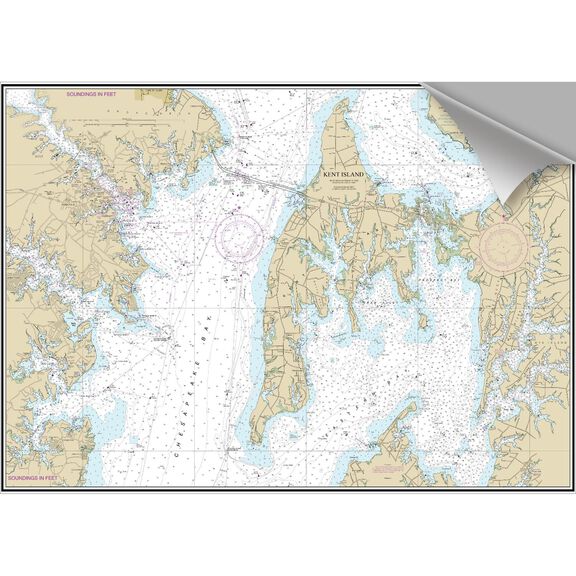 Kent Island Decorative Nautical Chart image number 0