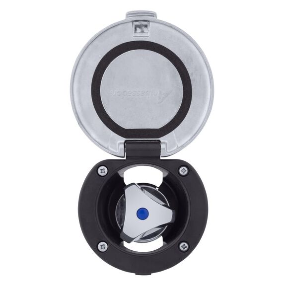 Trinidad Recessed Control Valve Cold Only, Black Cup with Stainless Steel Lid w/Gasket, Chrome Trinidad Handle image number 1