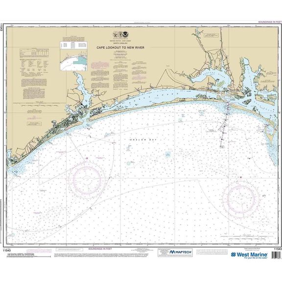 Maptech&reg; NOAA Recreational Waterproof Chart-Cape Lookout to New River, 11543 image number 0