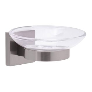 Erissa Soap Dish Plastic Dish Brushed Nickel
