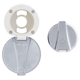 Recessed Cup & Lid Set Stainless Steel Lid / Plastic Cup Warm White