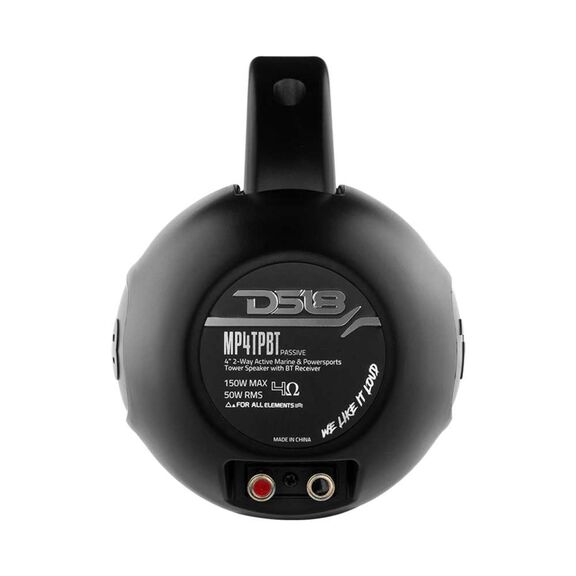 HYDRO 4" Amplified with Bluetooth Wakeboard Tower Speakers, Black image number 5