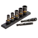 7 Piece 1/4" & 3/8" Drive SAE Bolt Biter Impact Extraction Socket Set image number 0